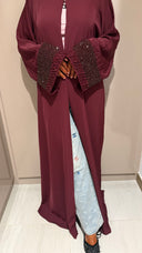 Sparkling abaya bordeaux (Pre order)