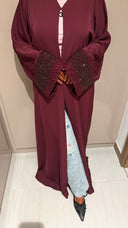 Sparkling abaya bordeaux (Pre order)