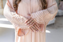 pink sparkling abaya