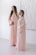 pink sparkling abaya