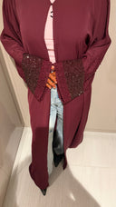 Sparkling abaya bordeaux (Pre order)