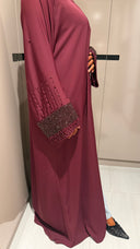Sparkling abaya bordeaux (Pre order)
