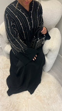 diamond noir abaya
